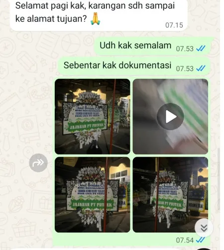 Pengiriman Papan Bunga Selamat Kebon Baru