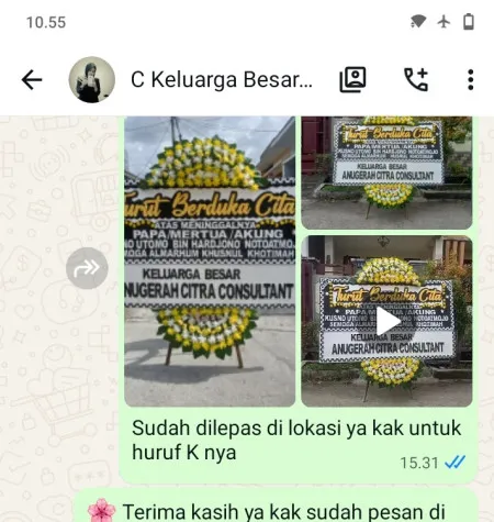 Pengiriman Papan Bunga Duka Kebon Baru